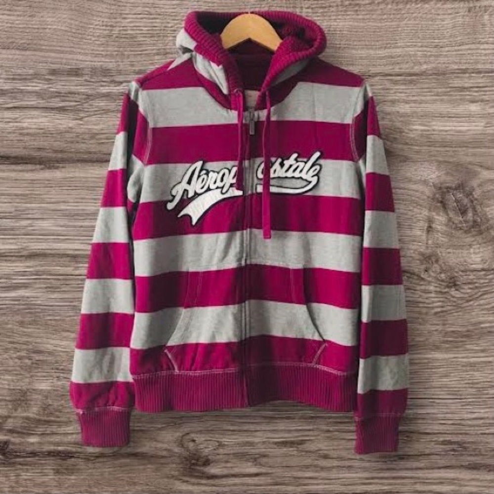 Y2K Aeropostal Grunge Sherpa Fur Hoodie
